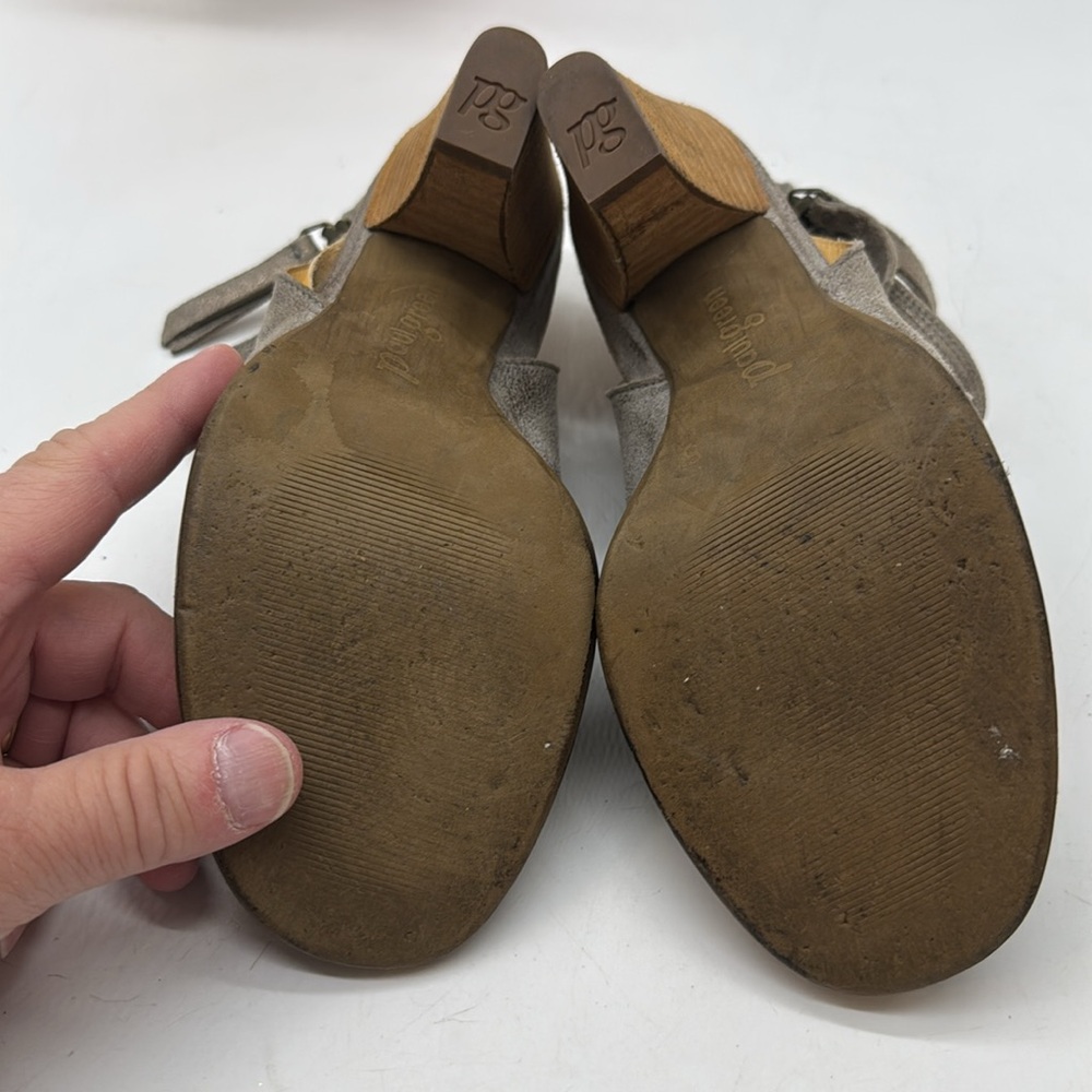 Paul Green Stylish Gray Peep-Toe Leathr Ankle Boots Size 5 MCH9112 - Picture 6 of 8